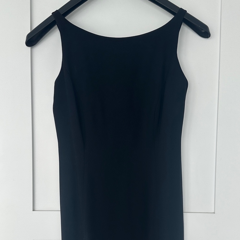 LOFT Black Strapless Slip Dress